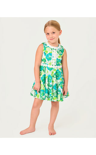 Girls Idala Dress - Resort White Monarch Rose
