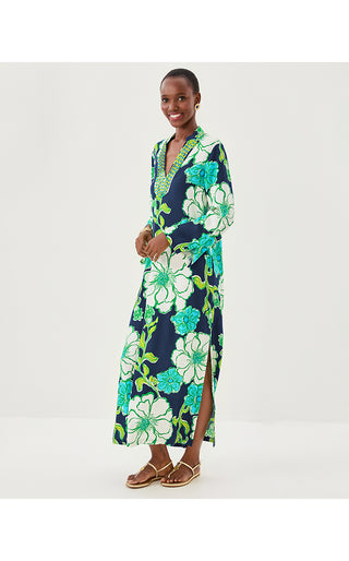 Irella Maxi Caftan Dress - Low Tide Navy Oversized Go Big