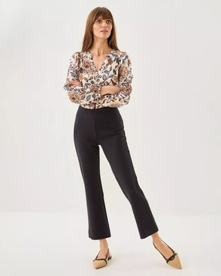 28" Christabel Ponte Crop Flare Pant - Noir