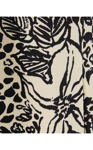 Edita Shift Dress - Onyx Lots To Spot Engineered Woven Shift