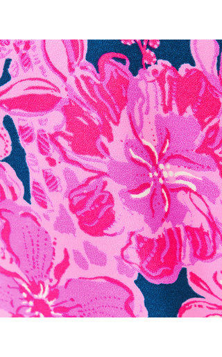 Edita Shift Dress - Starlight Navy Once And Floral Engineered