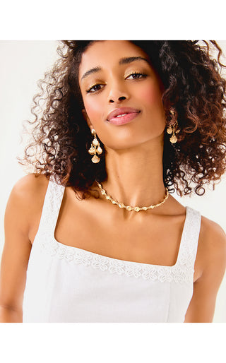 Isleen Skirted Romper - Resort White