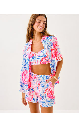 Croix Linen Short - Resort White Sun Sea Sand