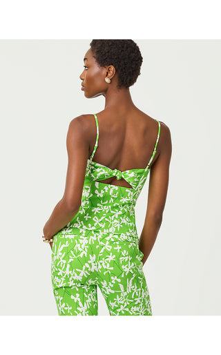 Shelli Stretch Top - Crocodile Green Liza