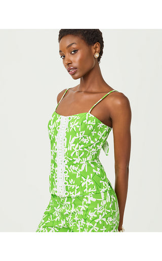 Shelli Stretch Top - Crocodile Green Liza