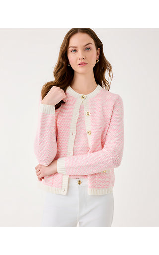Cavan Sweater Set - Heathered Conch Shell Pink Coastal Check