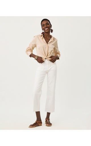 The Tie Lilly Shirt - Iced Latte Mirror Shirting Stripe