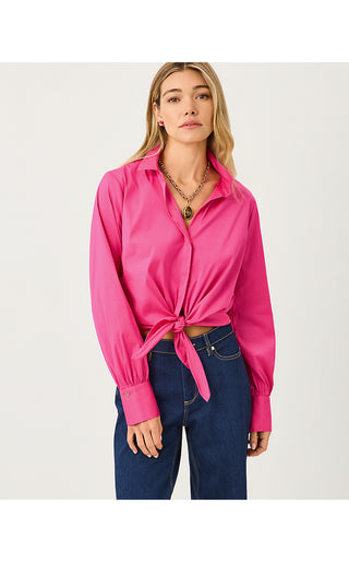 The Tie Lilly Shirt - Pink Aster