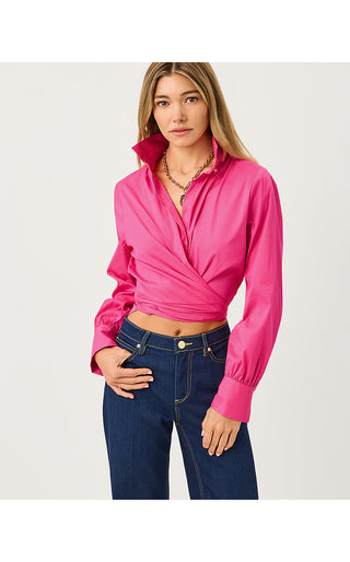 The Tie Lilly Shirt - Pink Aster