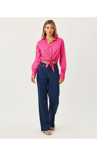 The Tie Lilly Shirt - Pink Aster