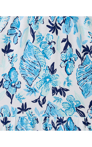 Malone 3/4 Sleeve Maxi Dress - Resort White Seashell Splendor