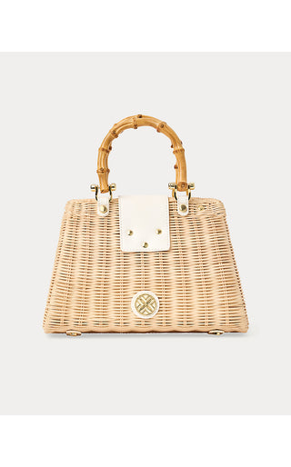 Leena Top Handle Bag - Resort White X Natural