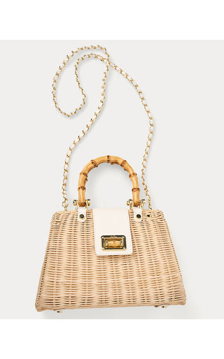 Leena Top Handle Bag - Resort White X Natural