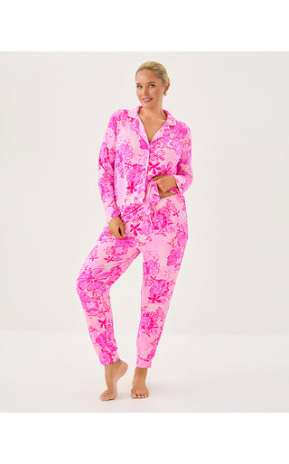 Jeffers Pajama Pant - Parigi Pink Supporting Squad