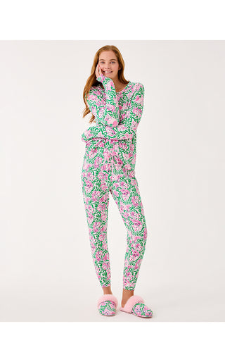 Jeffers Pajama Pant - Pink Quartz Panda N Bows