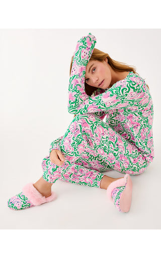 Jeffers Pajama Pant - Pink Quartz Panda N Bows