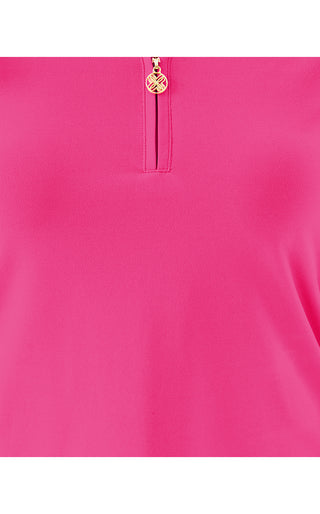 UPF 50+ Luxletic Frida Half Zip Polo - Parigi Pink