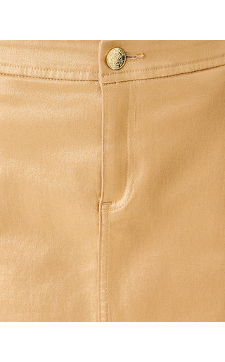 Colette Stretch Shimmer Mini Skirt - Gold Metallic