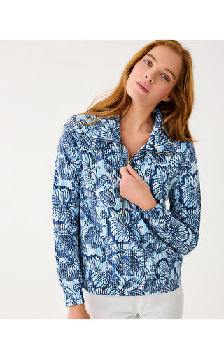 UPF 50+ Eleni Pullover - Starlight Navy Proud As A Peacock Stripe