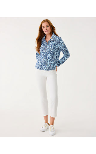 UPF 50+ Eleni Pullover - Starlight Navy Proud As A Peacock Stripe