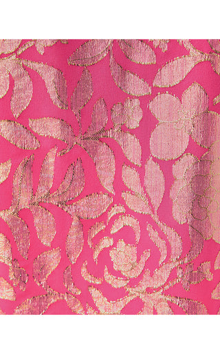 Giana Long Sleeve Silk Top - Sun Shell Pink Floral Bloom Silk Clip