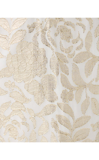 Evaline Silk Dress - Coconut Floral Bloom Clip