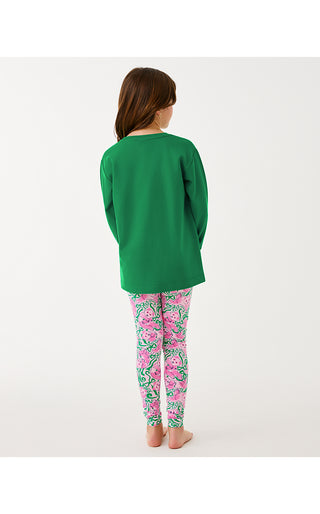 Girls Mini Ballad Sweatshirt - Multi Deck The Palms Embroidery