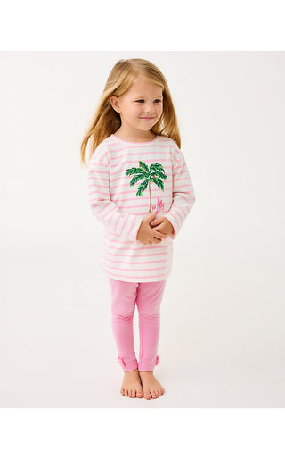 Girls Mini Ballad Sweatshirt - Multi Holiday Palm Embellishment