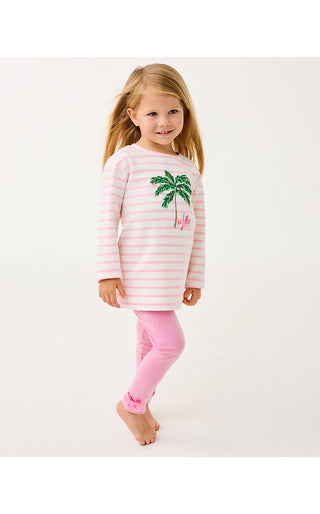 Girls Mini Ballad Sweatshirt - Multi Holiday Palm Embellishment