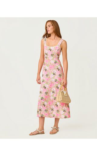 Dwyer Midi Dress - Pistachio Macaron Bees Knees