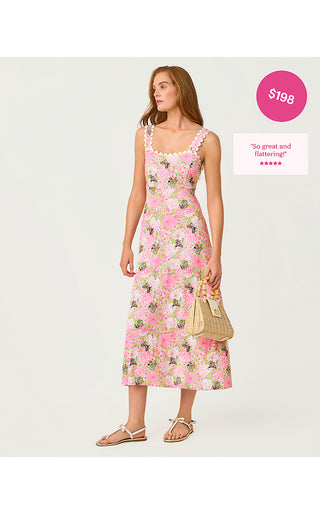 Dwyer Midi Dress - Pistachio Macaron Bees Knees