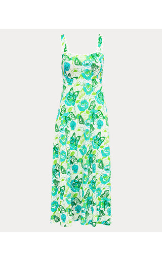 Dwyer Midi Dress - Resort White Monarch Rose