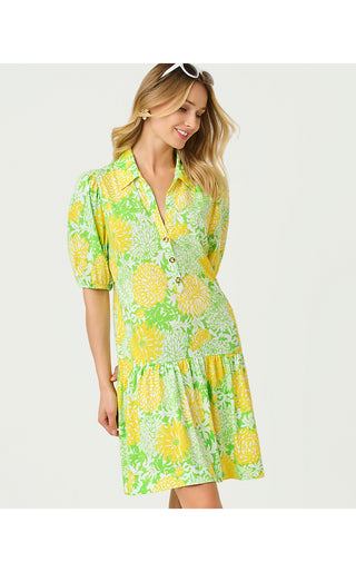 Bingley Dress - Crocodile Green Mumbo Jumbo
