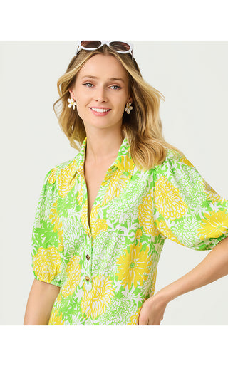 Bingley Dress - Crocodile Green Mumbo Jumbo