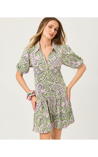 Bingley Dress - Lime Chiffon Estoril