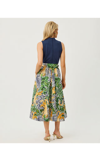 Prima Midi Dress - Multi Palm Prowl