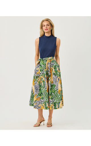 Prima Midi Dress - Multi Palm Prowl