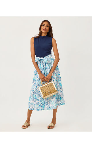 Prima Midi Dress - Resort White Shell Shine