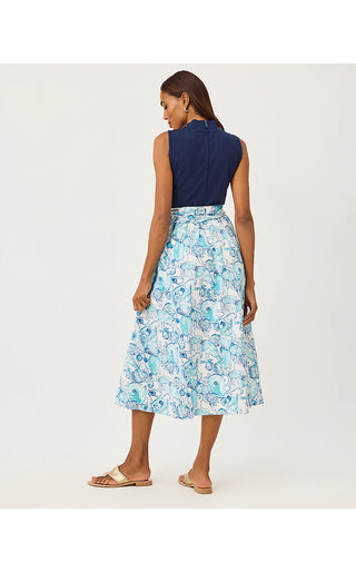 Prima Midi Dress - Resort White Shell Shine