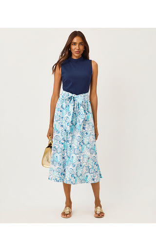 Prima Midi Dress - Resort White Shell Shine