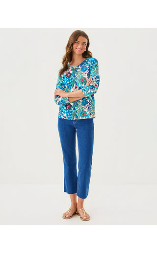 Salima Sweater - Breezy Aqua Best Fronds Forever