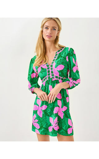 Wexlee Skirted Romper - Kitts Green Sunset Shadows Engineered Romper