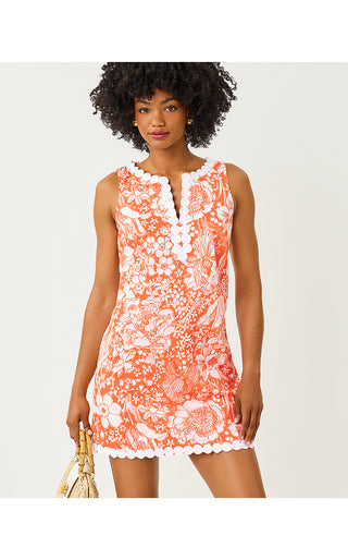 Romey Shift Romper - Sunset Orange Budding Romance