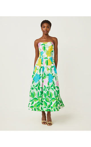 Kenni Midi Dress - Multi Rose Bud Engineered