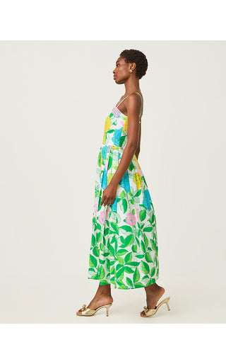 Kenni Midi Dress - Multi Rose Bud Engineered