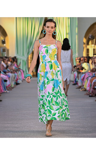 Kenni Midi Dress - Multi Rose Bud Engineered