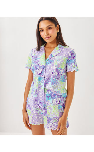 Marlita Pajama Top - Multi Juicy Story Patch