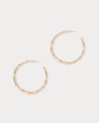 Bamboo Forest Hoop Earring - Gold Metallic