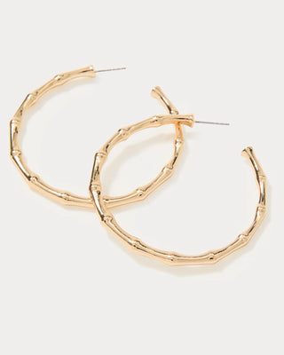 Bamboo Forest Hoop Earring - Gold Metallic