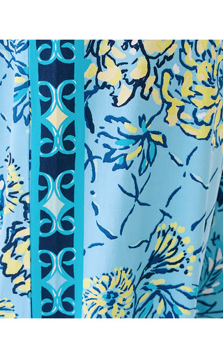 Bal Harbour Stretch Palazzo Pant - Bellevue Blue Breakers Beach Engineered